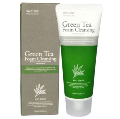 3W Clinic Pure Natural Green Tea Foam Cleansing 100ml(3.38fl. oz)