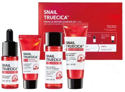 SNAIL TRUECICA MIRACLE REPAIR STARTER KIT GIFT SET 4PCS