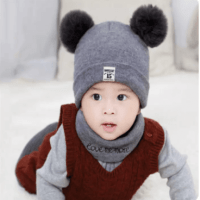 Baby Wool Cap With Scarf