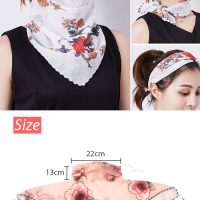 Women Print neck silk scarf